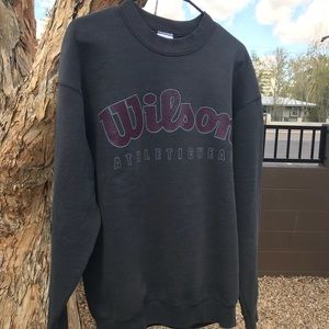 Vtg 80s Wilson Athletics Pullover Large